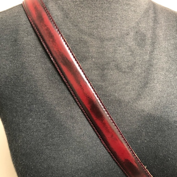 🌿HP!🌿 Christian Dior Red / Black Leather Belt - Picture 3 of 8